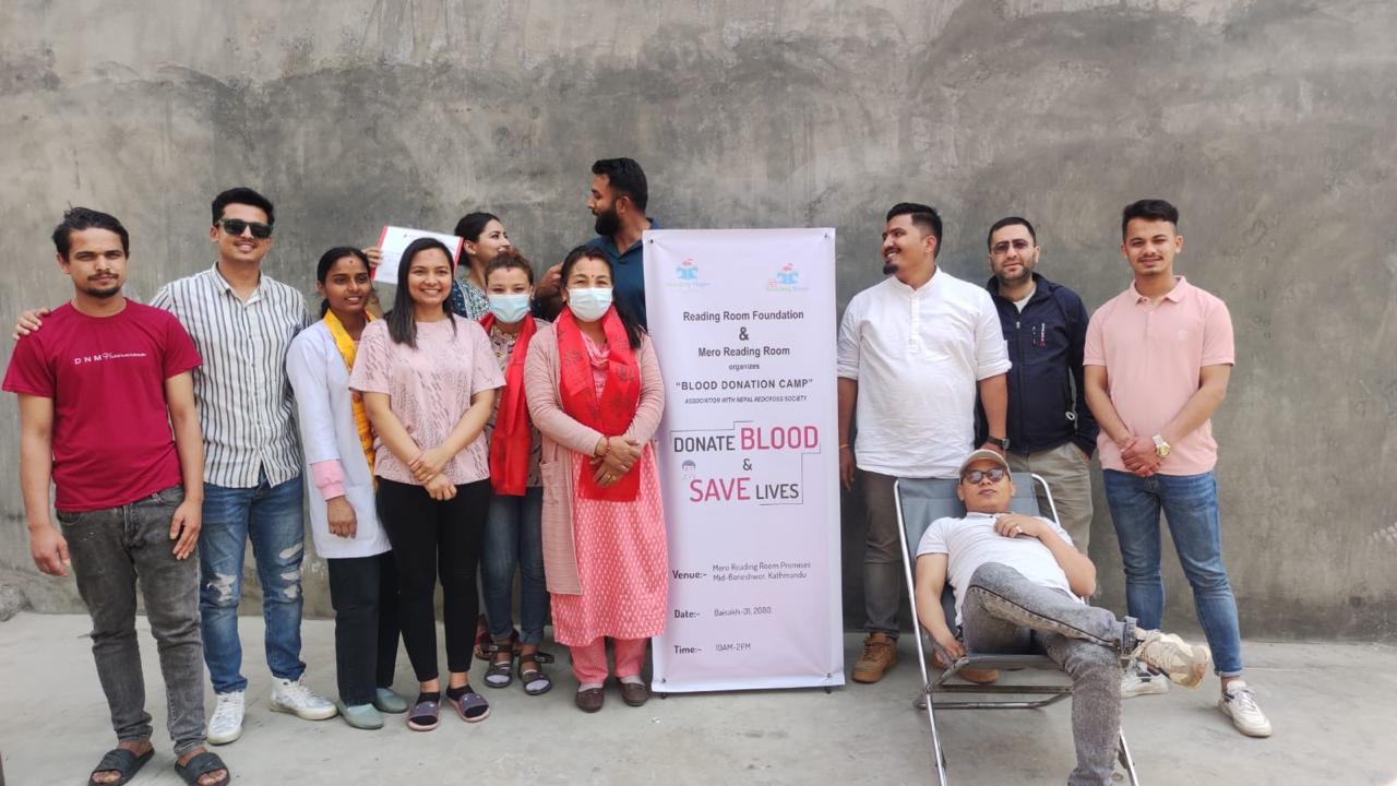 Students studying at the best reading room in Kathmandu